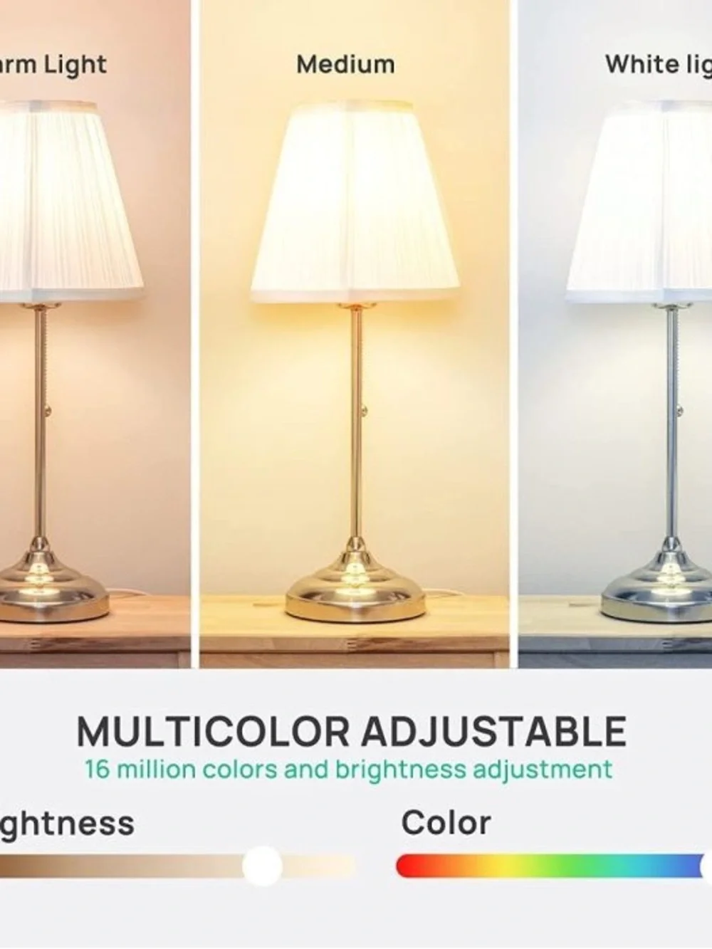 AIDOT A19 RGBW Smart WiFi Light Bulbs, Color Changing, App & Voice Control